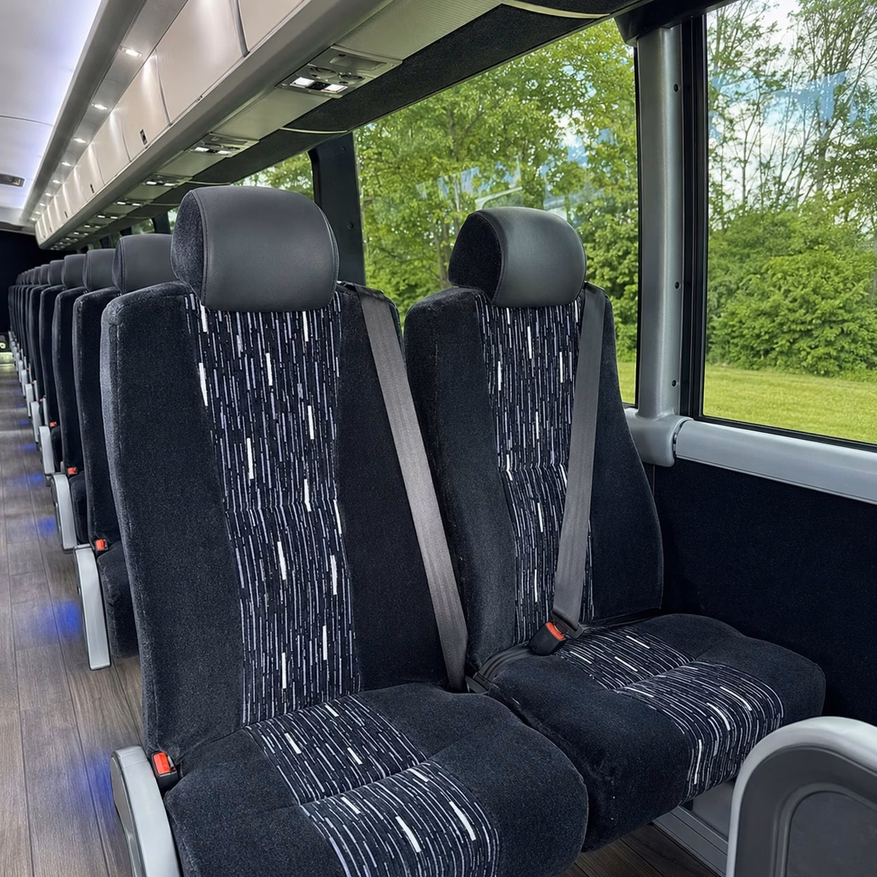 davie charter bus interior
