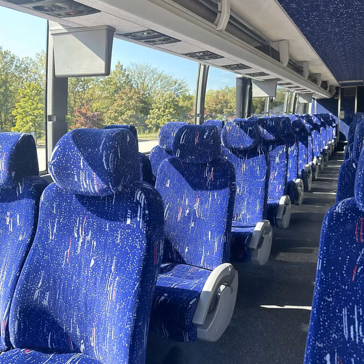 davie charter bus rental interior