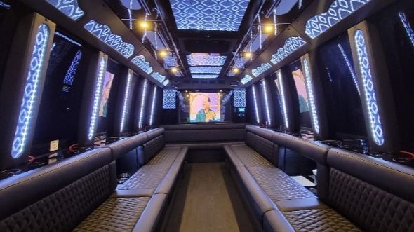 party bus rental interior davie